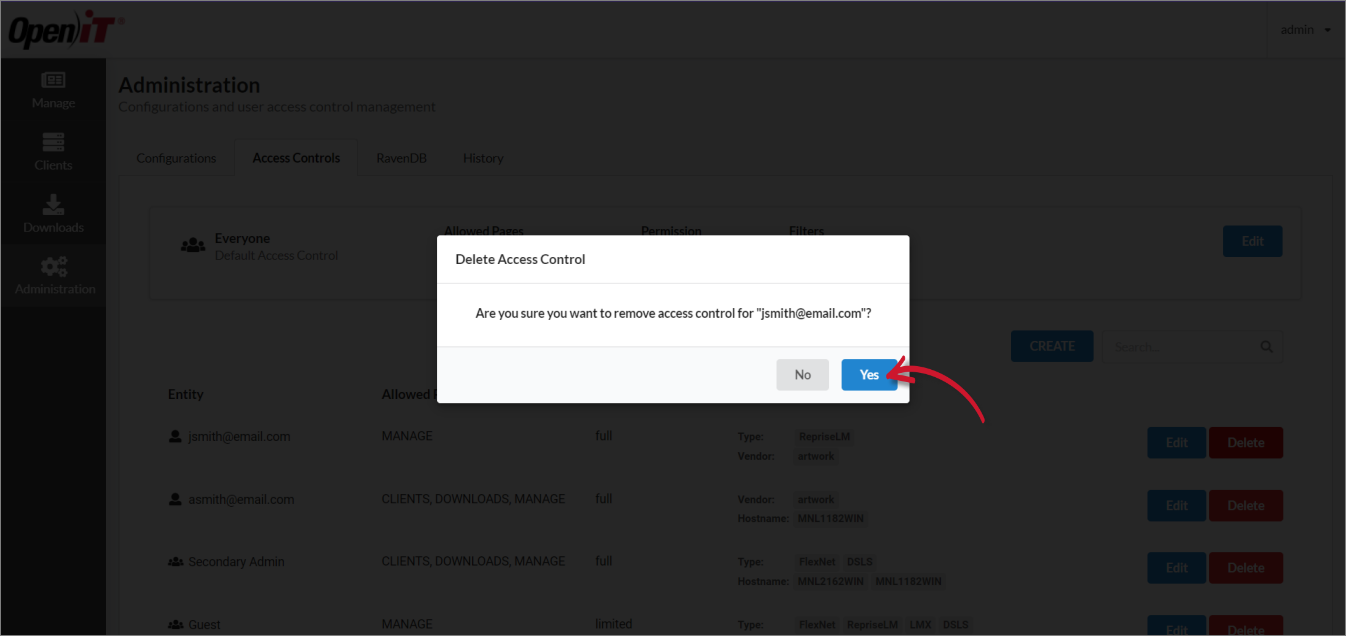Confirming Deletion