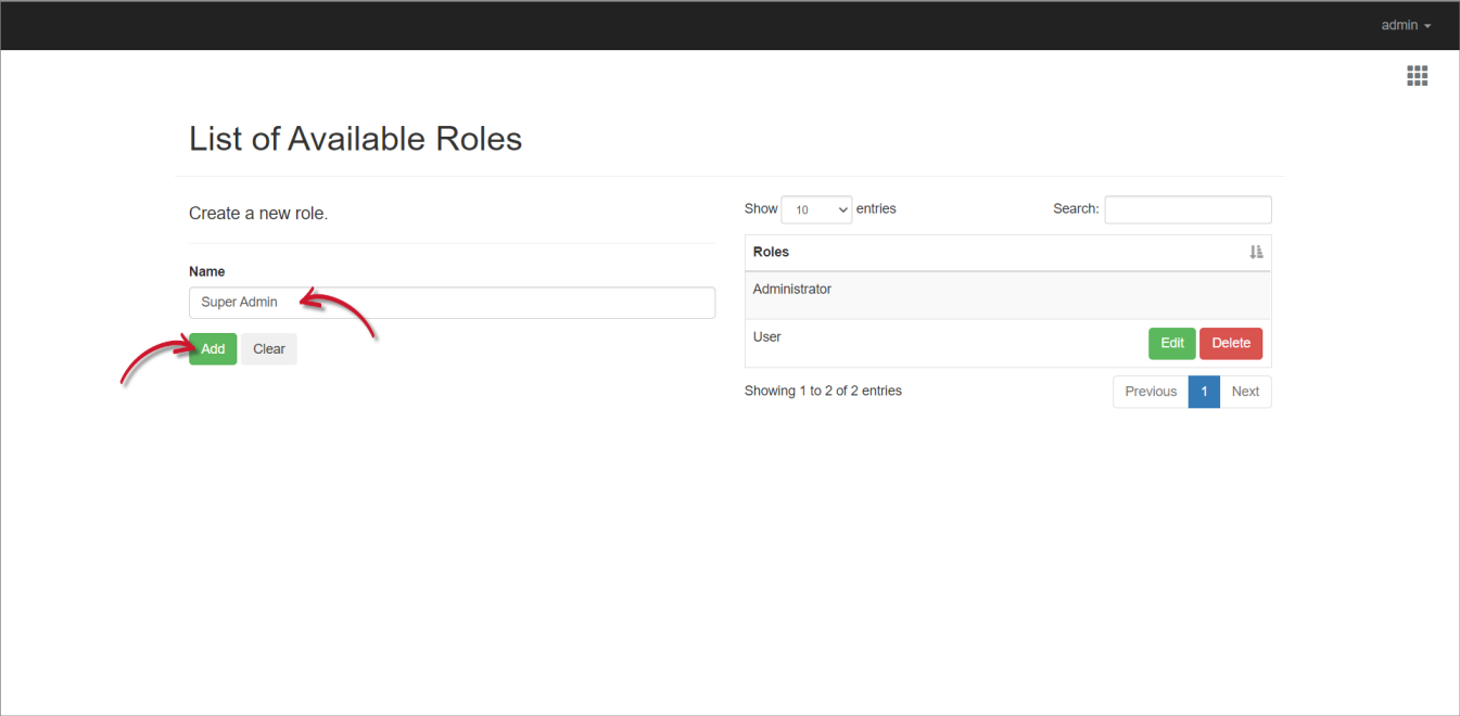 Adding a New Role