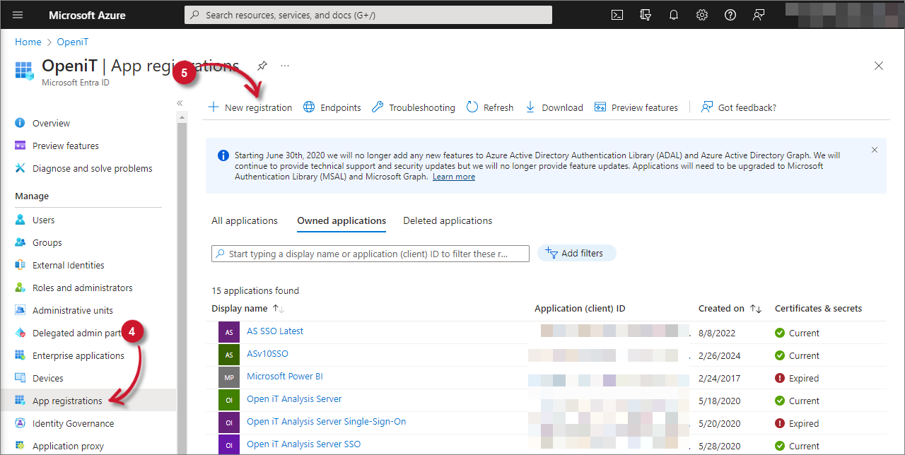 New App Registration