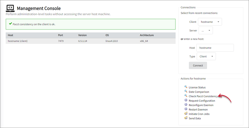 v6 Client Pacct Consistency