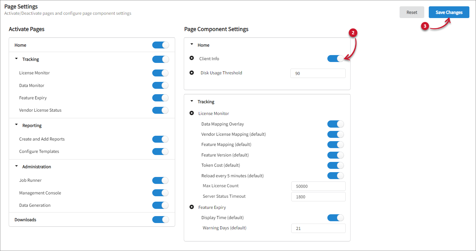 Activating Client Info