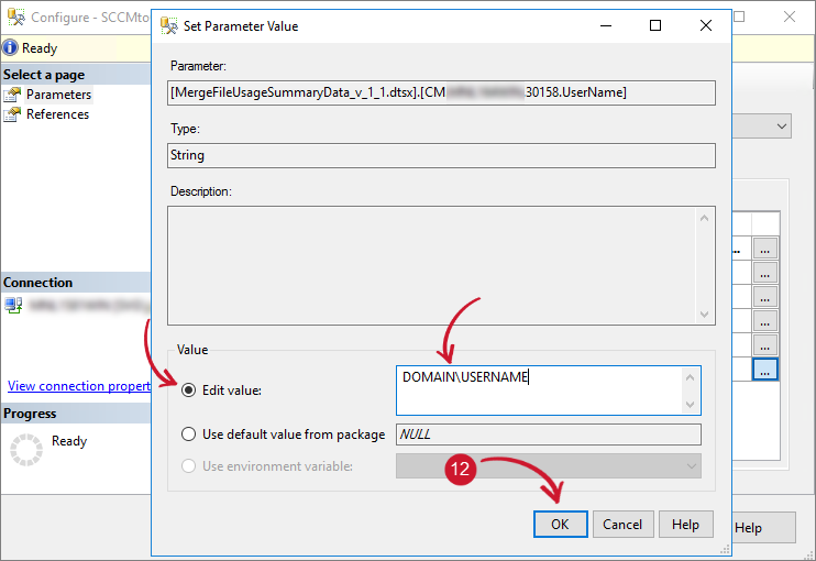  Configuring SSIS Package - Edit User Name