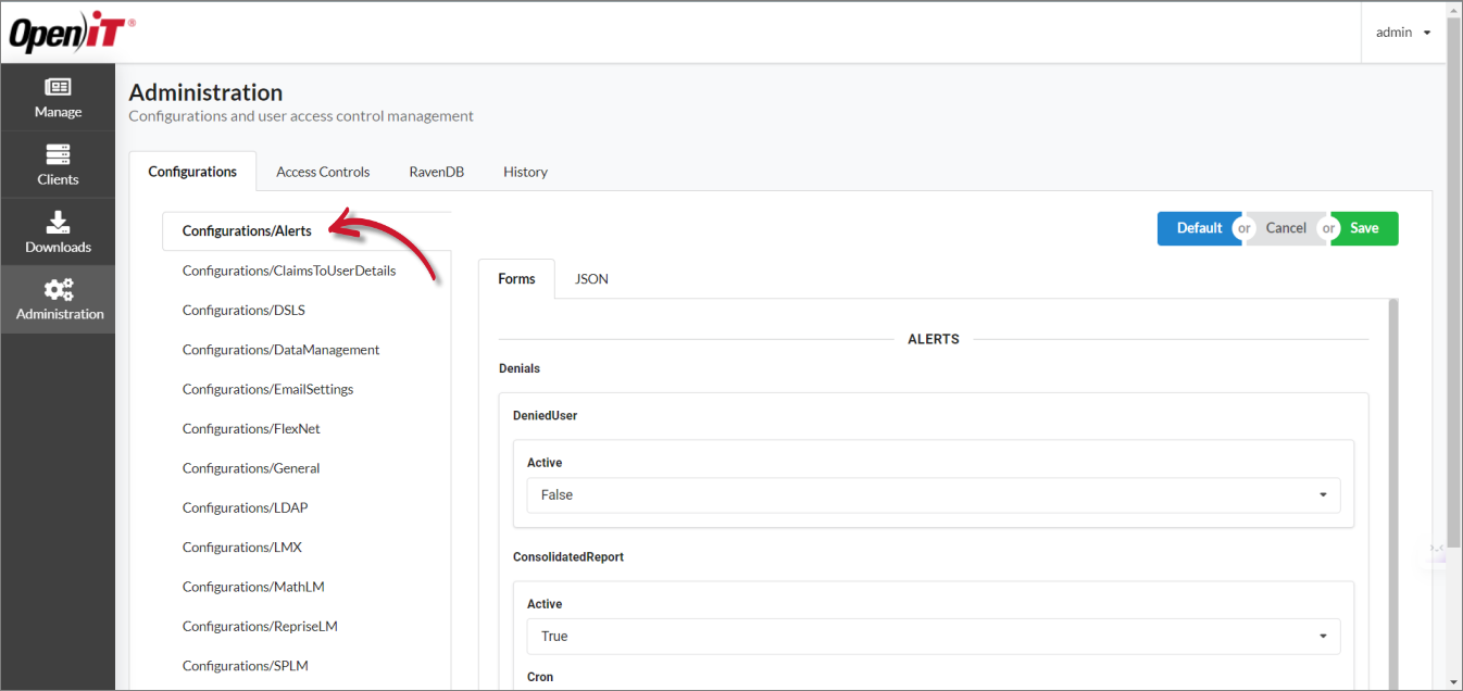 Configurations/Alerts