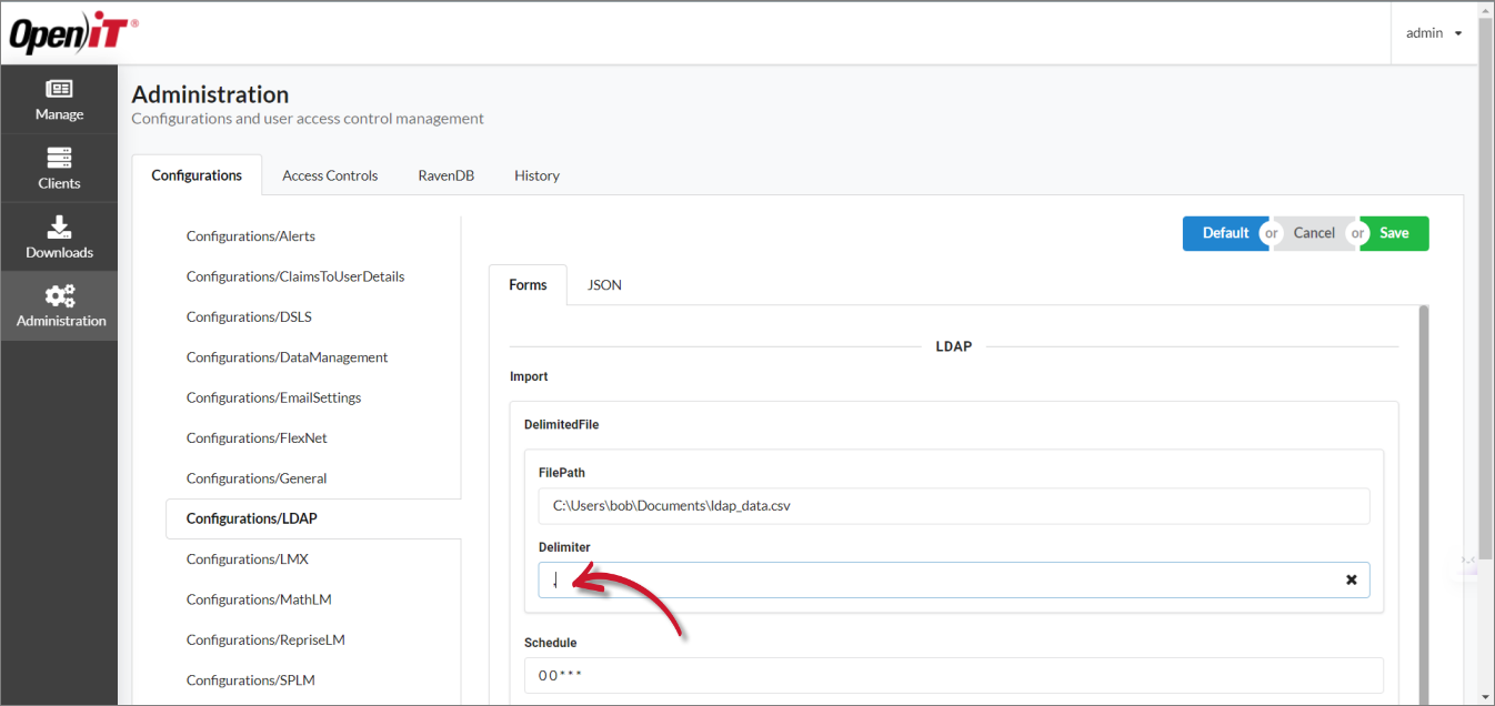 Configurations/LDAP: Delimiter
