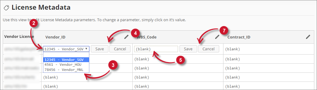 Configuring License Metadata