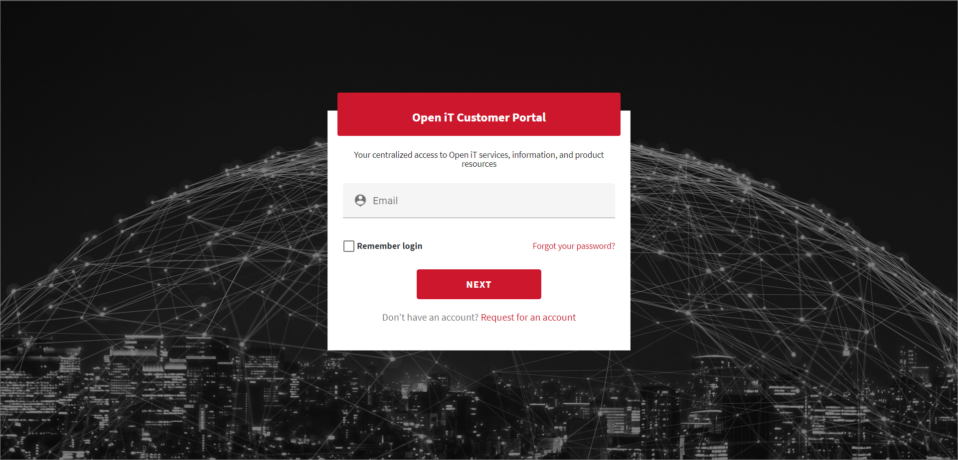 Customer Portal: Login