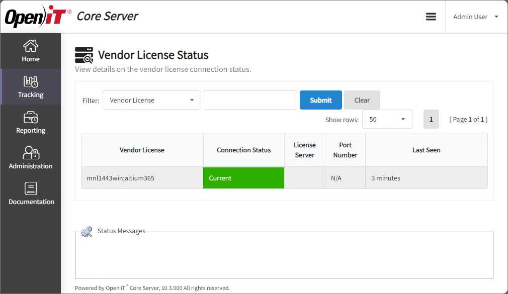 Vendor License Status Alerts and Notification