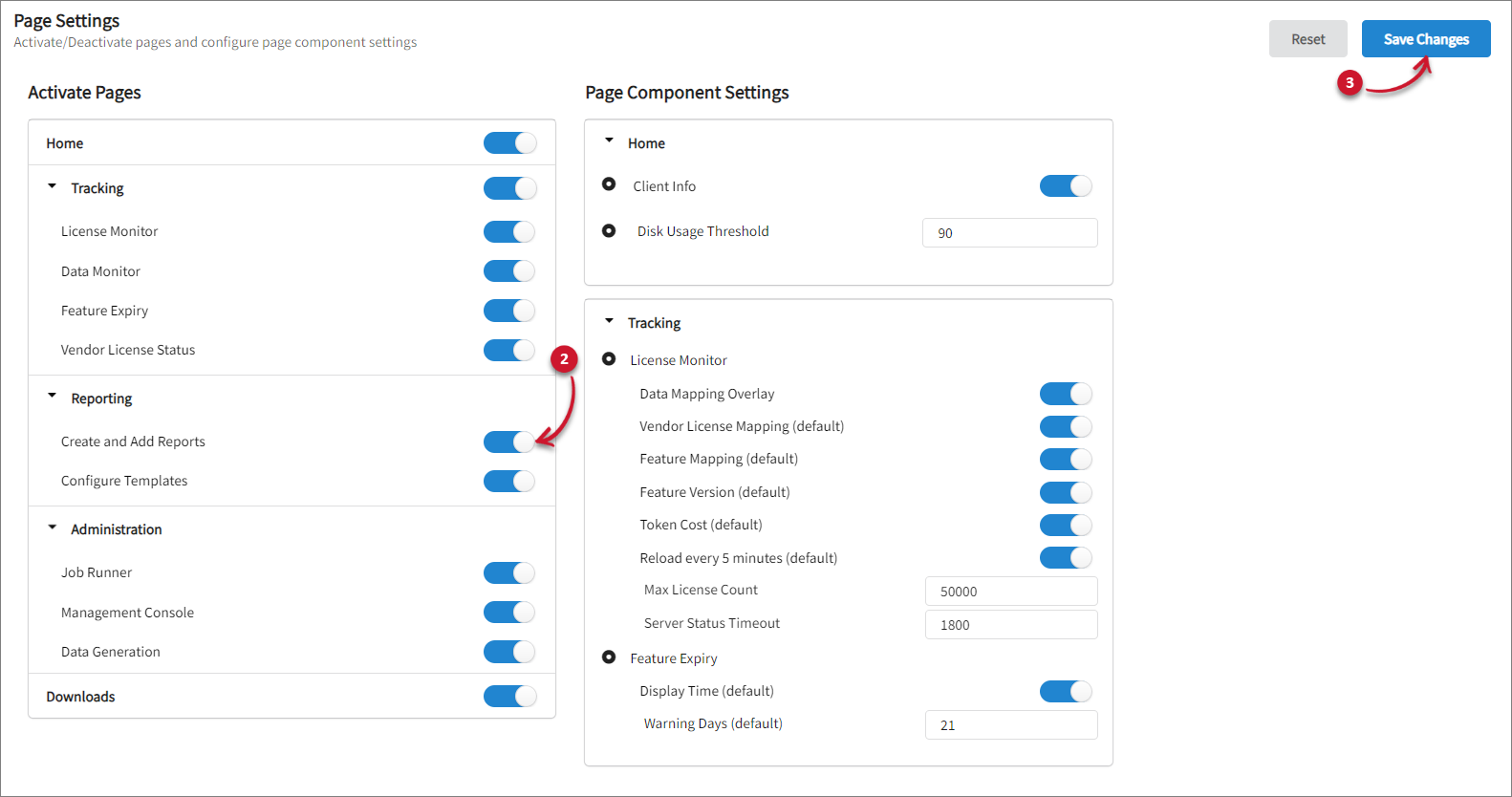 Activating the Create and Add Reports Tab