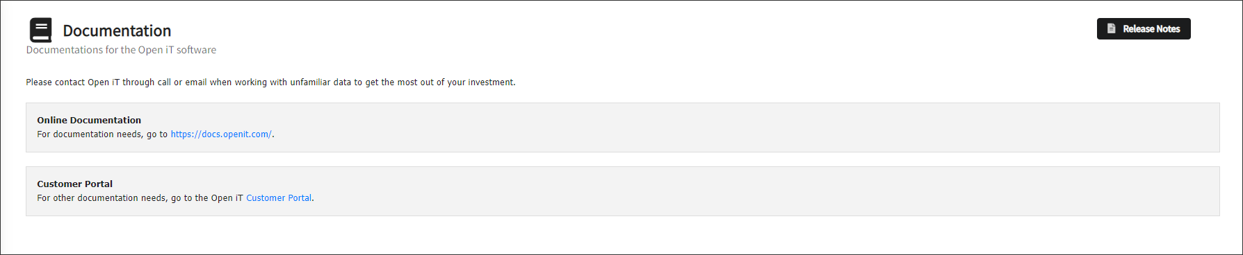 Documentation Page