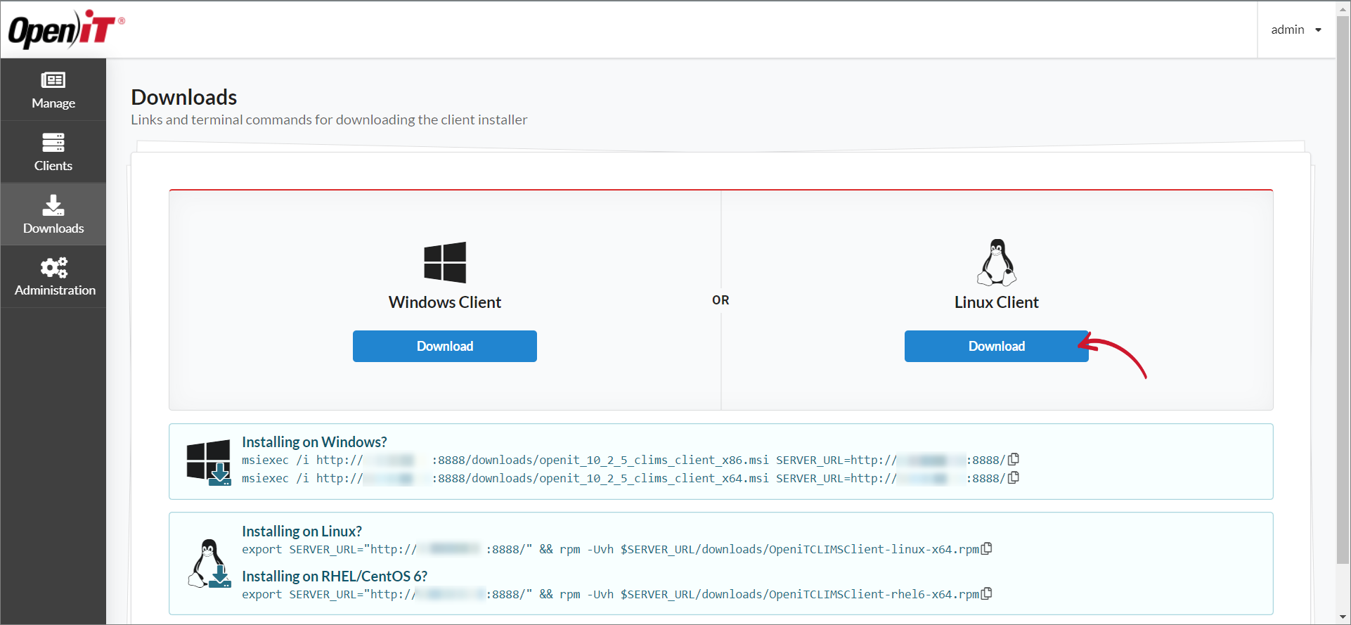 Unix Client Installer