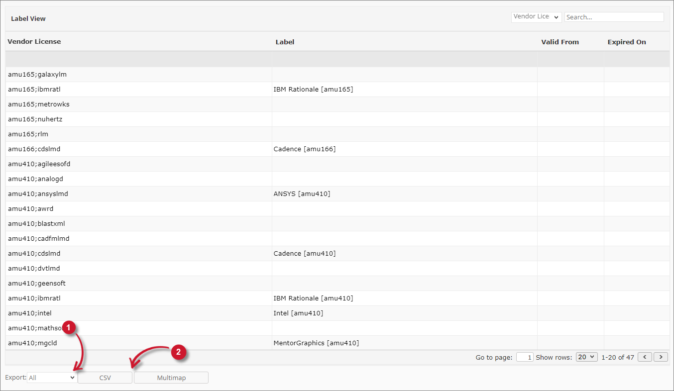 Exporting Label View
