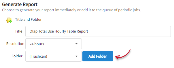 Report Generation Add Folder