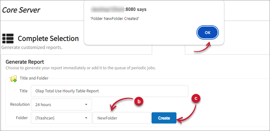 Report Generation Create Folder