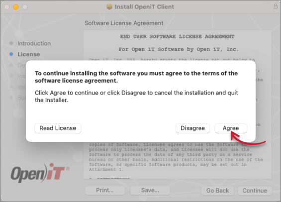 Agree End-User License Agreement