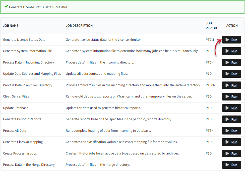 Generate License Status Data