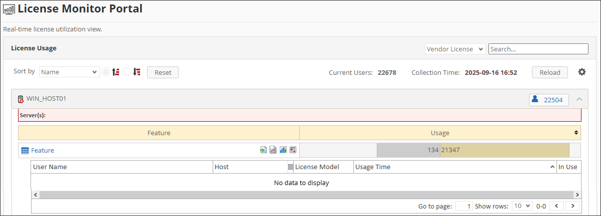 No user data displayed