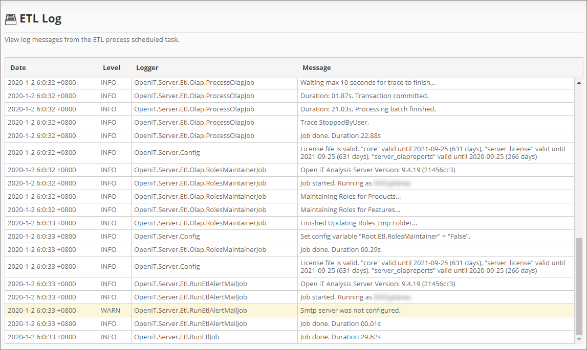 ETL Log