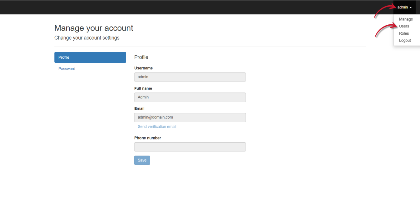 Manage Users
