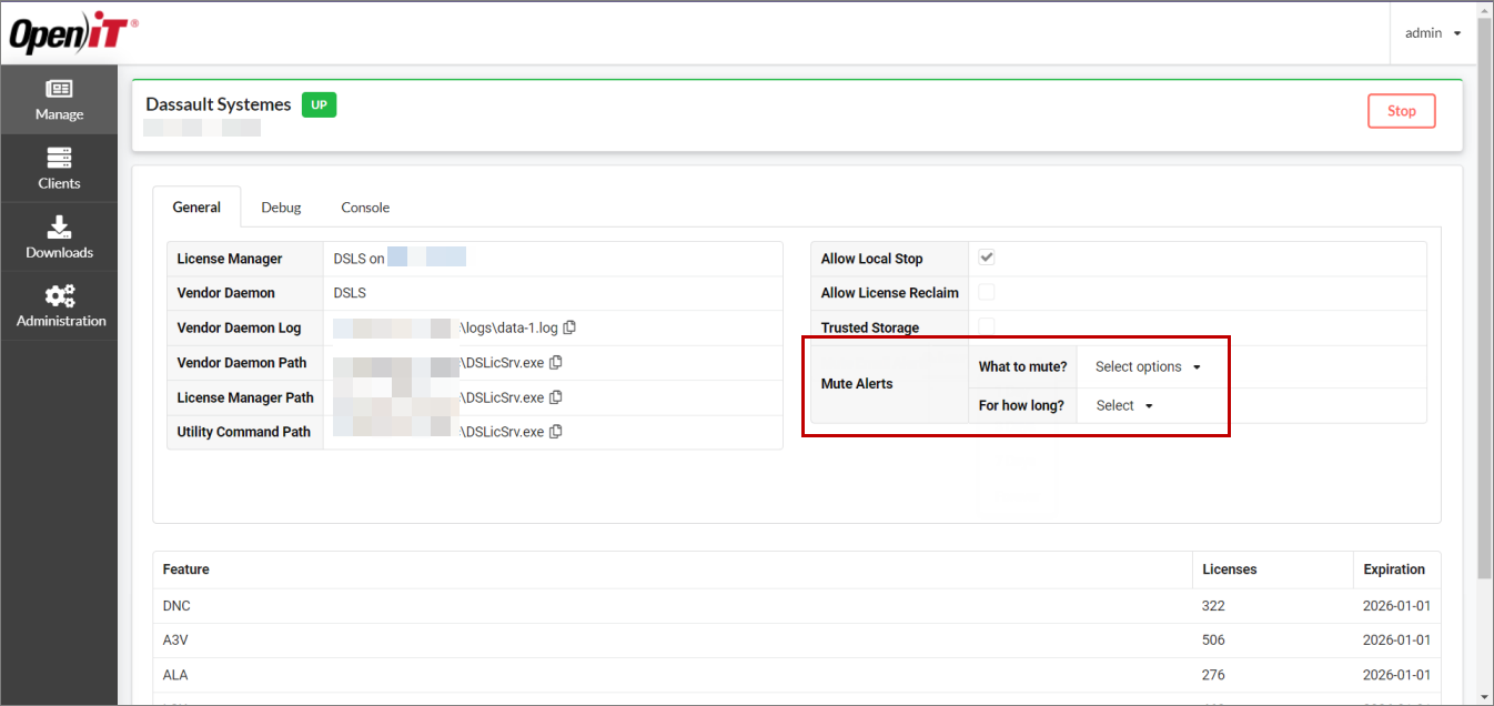 General Tab: Mute Alerts