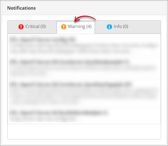 Analysis Server Home - Notifications