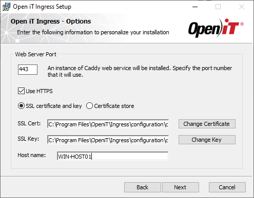 Default Installation Options