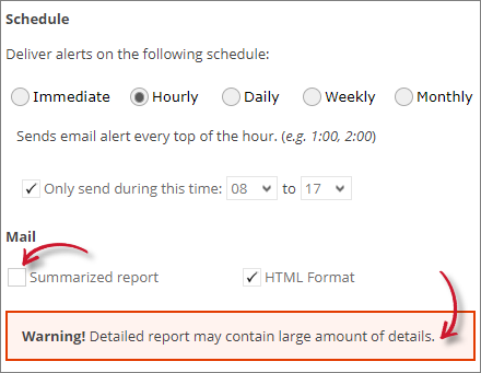 Approaching Max Alert Settings Warning