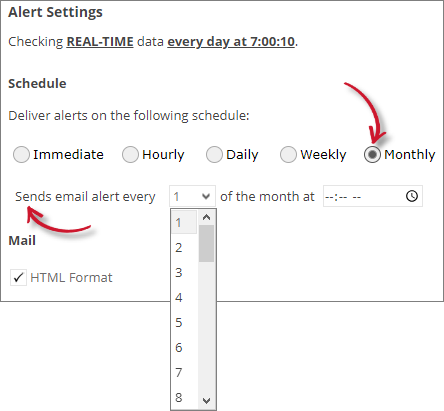 License Expiration Alert Settings Monthky