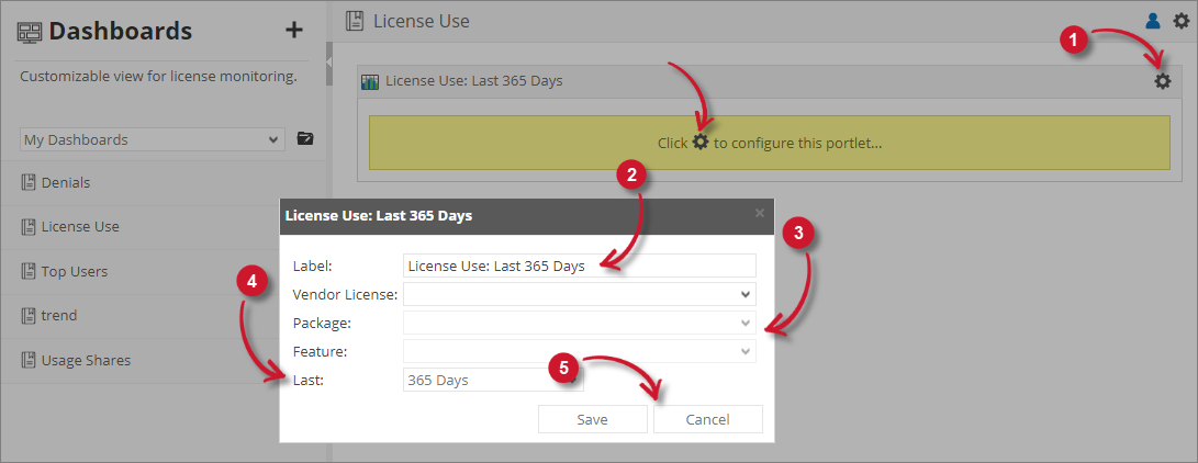 License Use Configuration