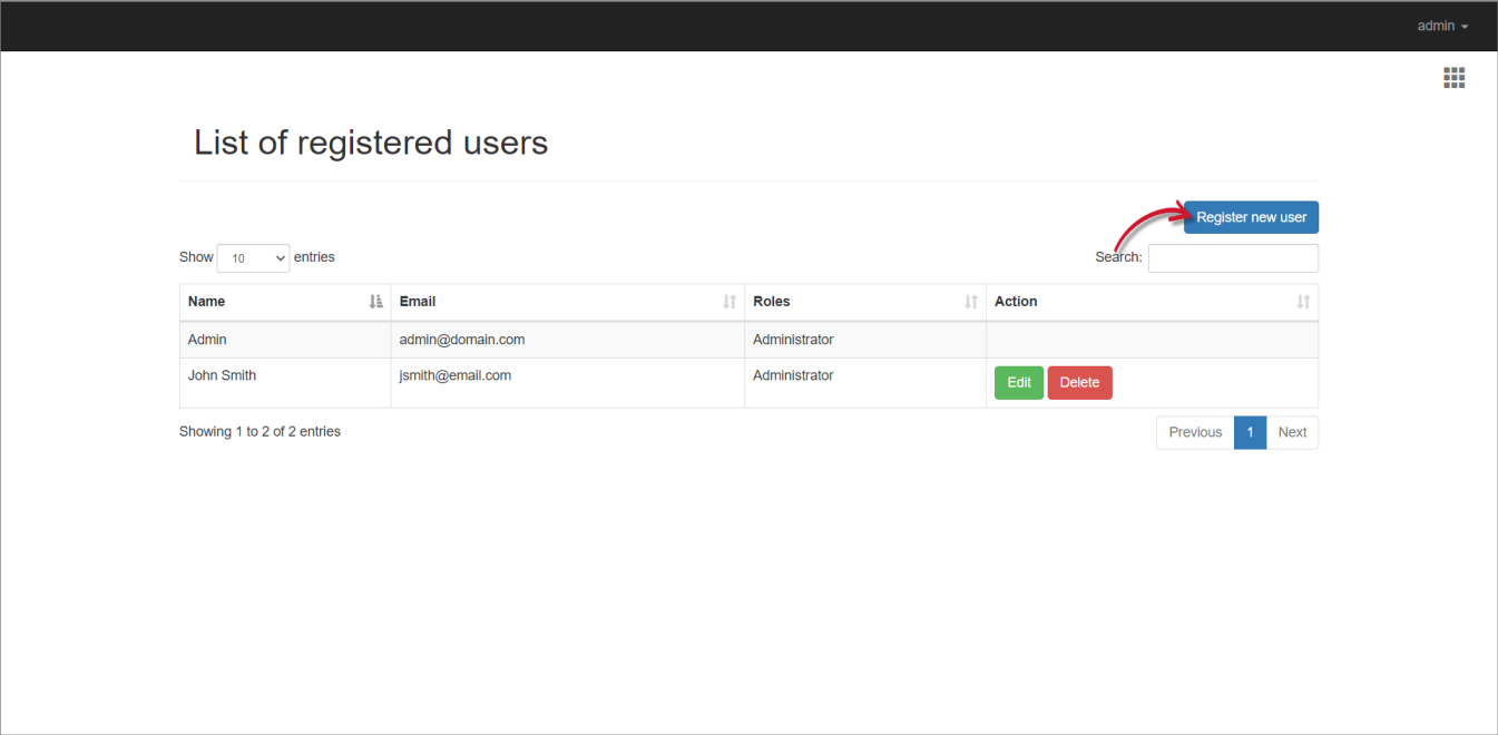 Register New User