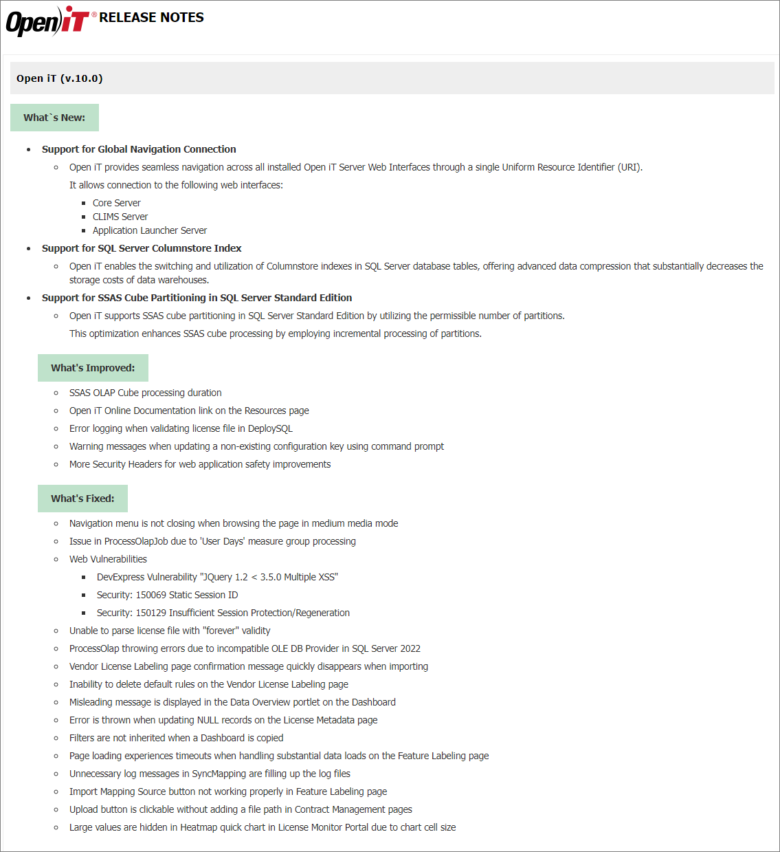 Release Notes Access