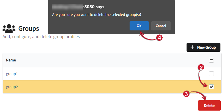Removing Groups