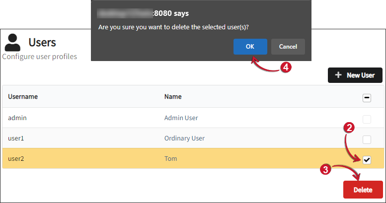 Removing a User Account