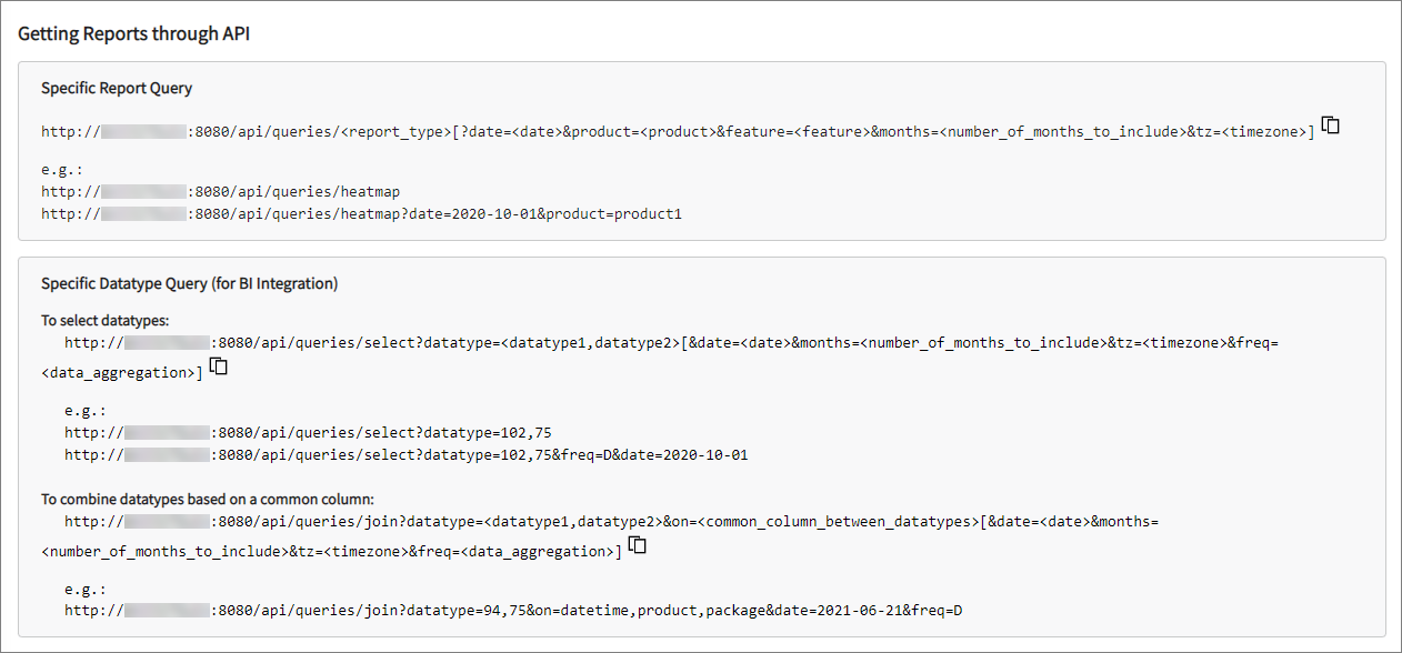 Getting Reports through API