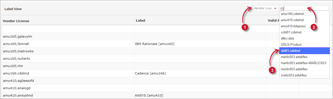 Searching Label View