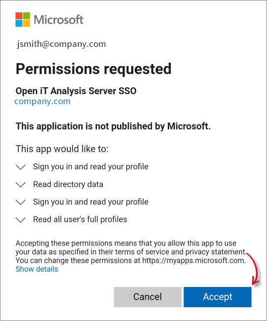 Analysis Server Web Access: Microsoft Login Permission