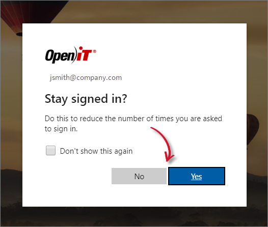 Analysis Server Web Access: Microsoft Login Stay Signed In
