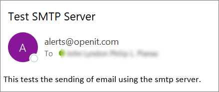 Test Mail Sent