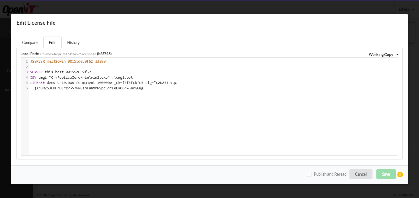 Text Editor: Edit Tab
