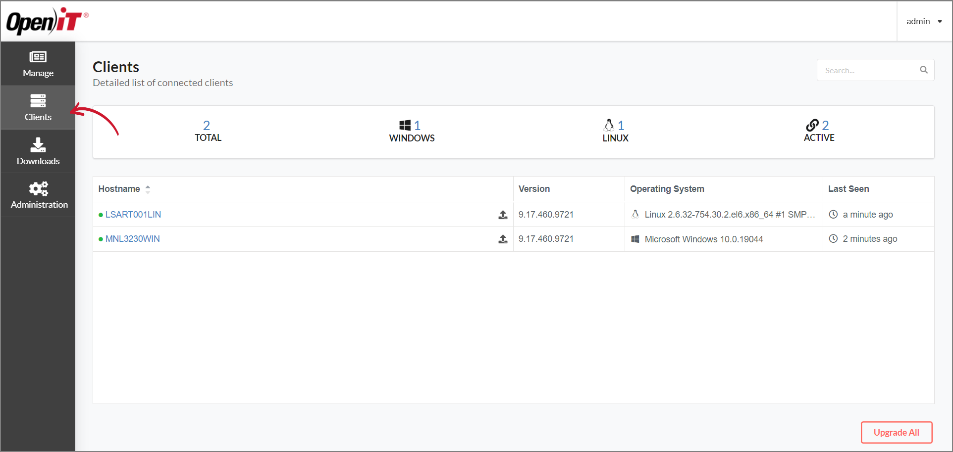 Clients Page
